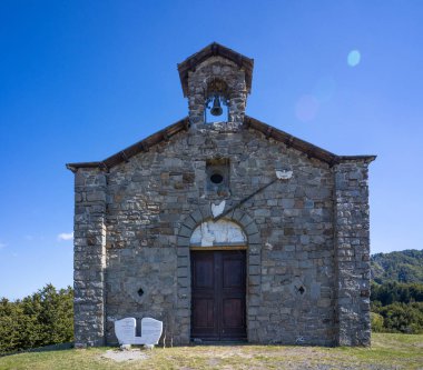 Hills around the Church of the Madonna dellOrsaro. High quality photo