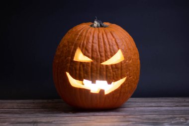 Bir cadılar bayramı balkabağı tarafsız arka planı. Yüksek kalite fotoğraf