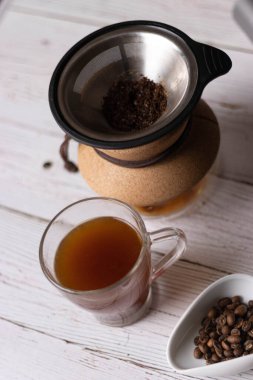 Özel kahve karışımı hazırlıyorum. Yüksek kalite fotoğraf