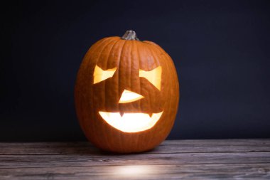 Bir cadılar bayramı balkabağı tarafsız arka planı. Yüksek kalite fotoğraf