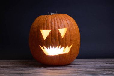 Bir cadılar bayramı balkabağı tarafsız arka planı. Yüksek kalite fotoğraf