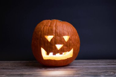 Bir cadılar bayramı balkabağı tarafsız arka planı. Yüksek kalite fotoğraf