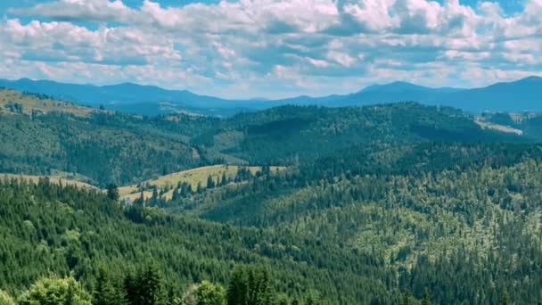 Vista Sulle Creste Delle Montagne Monti Carpazi Ucraina Europa Paesaggio — Video Stock