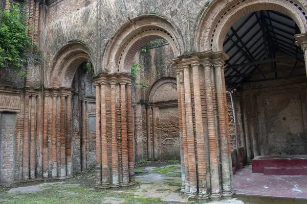 Ancient Arched Pillars Historic Prayer Building Goddess Durga Colonial Landlords — Stock Photo, Image