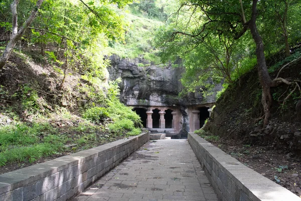 Basalt Ροκ Κοπεί Αρχαία Σπηλιά Κληρονομιά Ένα Μνημείο Παγκόσμιας Κληρονομιάς — Φωτογραφία Αρχείου