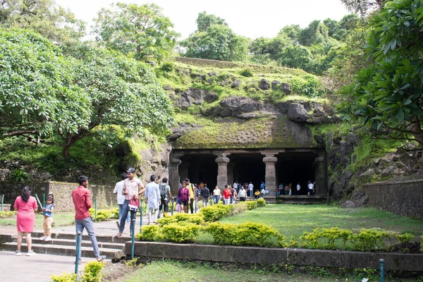 Σπήλαιο Elephanta Navi Mumbai Ινδία Αυγούστου 2023 Κύρια Είσοδος Σπηλαίων — Φωτογραφία Αρχείου