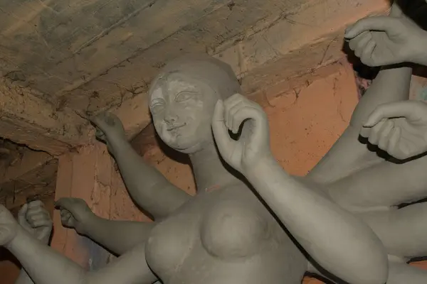 Stock image kumartuli, kolkata, west bengal, india - august 25, 2024 : close up of  incompleted 