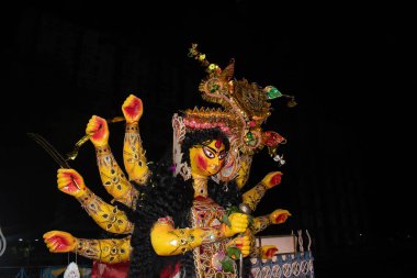 Ranikuthi batırma ghat, kolkata, batı bengal, Hindistan - 13 Ekim 2024: tanrıça 