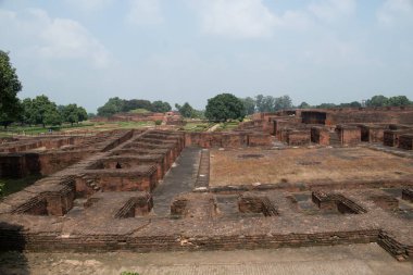  Nalanda Üniversitesi, bihar, Hindistan 'ın kazı alanındaki 1B numaralı manastırı.