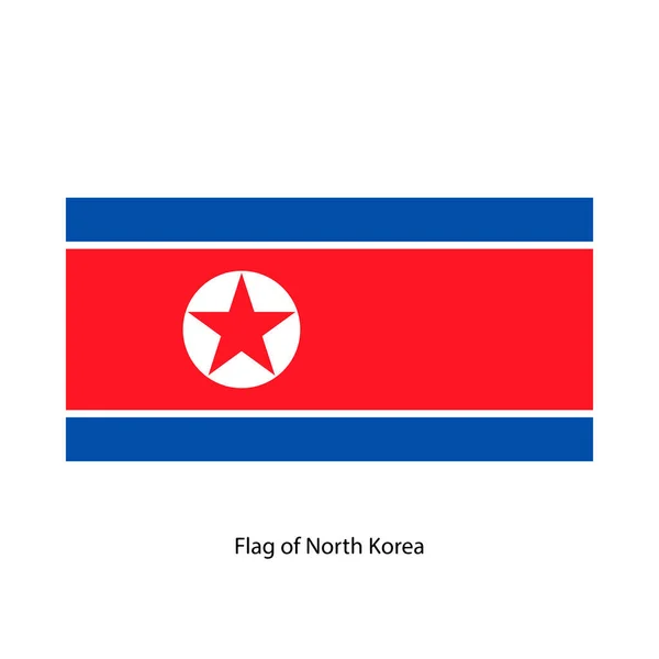 Bandeira Nacional Coreia Norte Desenho Vetorial —  Vetores de Stock
