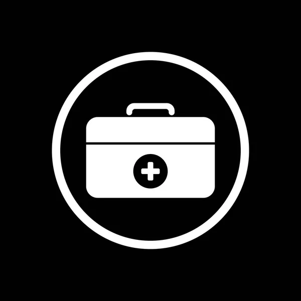 Medizinische Koffer Ikone Verbandskasten — Stockvektor