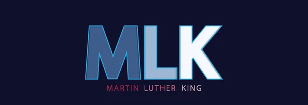 Büyük harflerle M.L.K. Martin Luther King Günü.