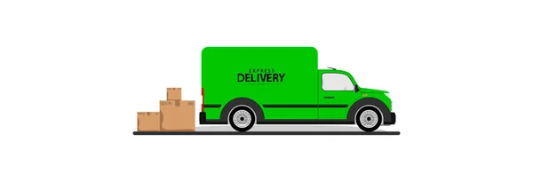 Fast Delivery Goods Online Store Parcels — стоковый вектор