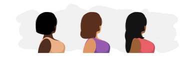 Farklı milletlerden, farklı saç stilleri olan kızlar..