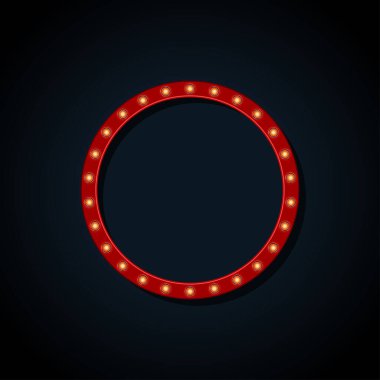 Karanlık bir arka planda aydınlatılmış retro sihir çerçevesi. Merkezde metin için boşluk.