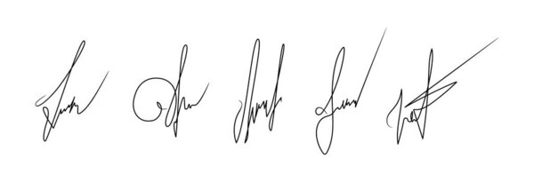 Набор деловых подписей.