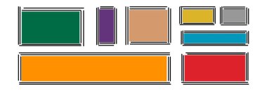 Metin ya da alıntı için çerçeve. Bildirimi vurgulamak için bir dizi farklı renkli çerçeve.