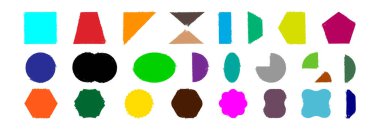 Geometrik şekiller balmumu tebeşirle çizilir. Vektör çizimi.