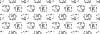 Beyaz ve siyah arka planda çıtır kraker simgesi. Tatil için geleneksel pasta..