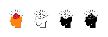 Düşünmek ve fikir üretmek için beyni olan insan kafası. Zihinsel ve ruhsal sağlık.