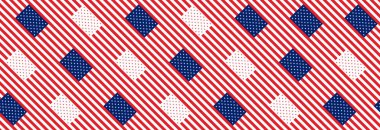 Amerika Birleşik Devletleri bayrağının bayrağı. Amerikan Bağımsızlık Günü 'ne..