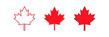 Beyaz arka planda Kanada akçaağaç yaprağı. Kanada sembolü.