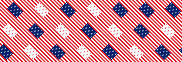 Flag of the United States of America banner. To the day of the American Independence holiday.