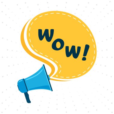 Megafon vay canına diyor. Farklı reklam türleri için şablon.