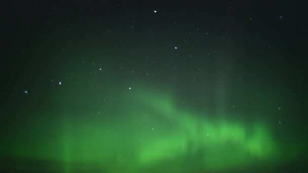 Northern Lights Aurora Borealis Tančí Noční Obloze Plné Hvězd Časová — Stock video