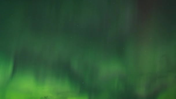 Feu Vert Des Aurores Boréales Couvre Ciel Nocturne Délai Imparti — Video