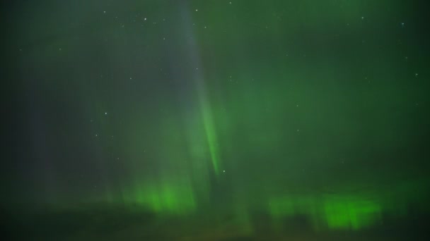 Libera Aurora Borealis Copre Cielo Notturno Scadenza Temporale — Video Stock