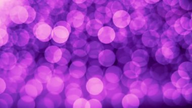 Mor bulanık bokeh yuvarlak ışıklar. Soyut arkaplan.