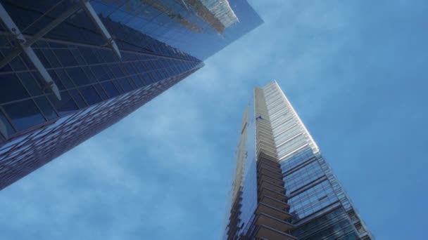 位于加拿大温哥华市中心的摩天大楼 慢动作 — 图库视频影像