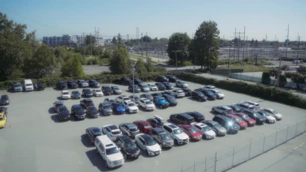 Передача Парковки Ванкуверському Небі Повільний Рух — стокове відео