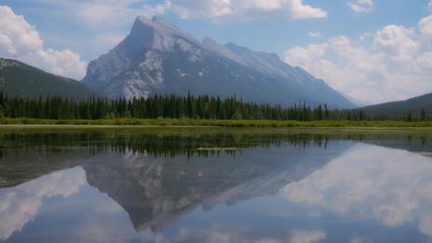 Vermilion Lakes Mount Rundle Banff National Park Canada — Stock Video