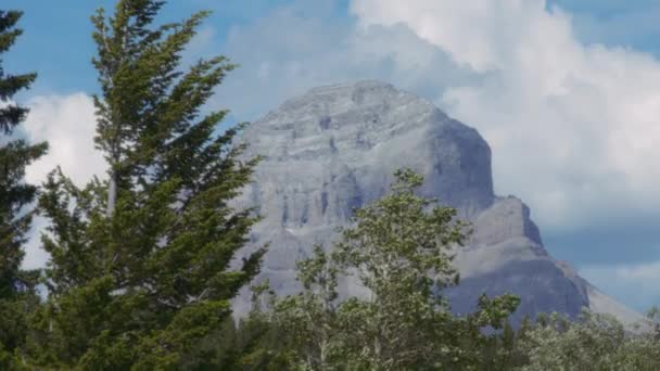 Crowsnest Mountain Peak Southern Canadian Rockies Inglés Movimiento Lento — Vídeo de stock