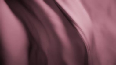 Rüzgarda sallanan ipeksi pembe kumaş. Soyut doku arkaplanı. Yavaş çekim. 