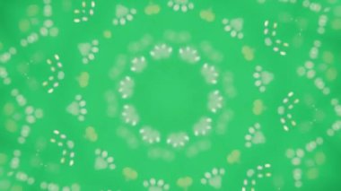 Uçan sabun baloncuklarının soyut kaleydoskop yeşil arka planı. 