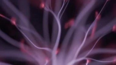 Elektrik plazma topunun enerji ışınlarını kapatın. Yavaş çekim. 