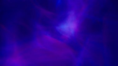 Mavi ve mor dalgalı ışıklar soyut bir şekilde akıyor. Geçmişi. Yavaş çekim.
