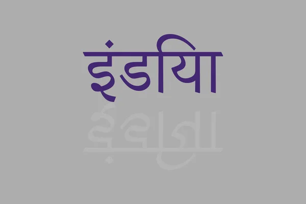 インドのタイポグラフィテキストはマラティ語で書かれている インドヒンディー語のテキストと影のテキスト 反射してインドのテキスト — ストックベクタ
