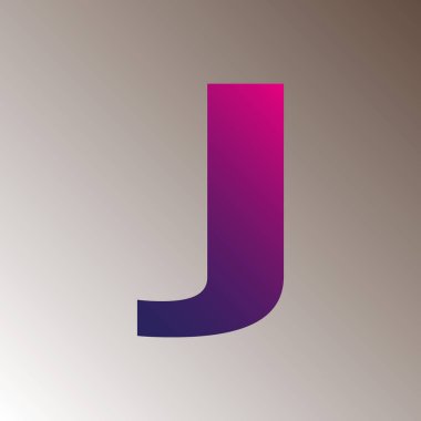 J text gradient color letter mark logo template vector design. colorful logotype J capital letter. Alphabet J letter t-shirt design. 