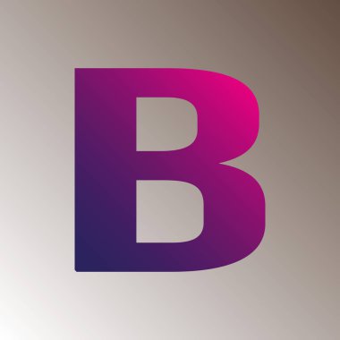 B text gradient color letter mark logo template vector design. colorful logotype B capital letter. Alphabet B letter t-shirt design. 