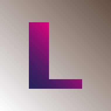 L text gradient color letter mark logo template vector design. colorful logotype L capital letter. Alphabet L letter t-shirt design. 