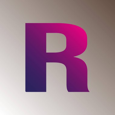 R text gradient color letter mark logo template vector design. colorful logotype R capital letter. Alphabet R letter t-shirt design