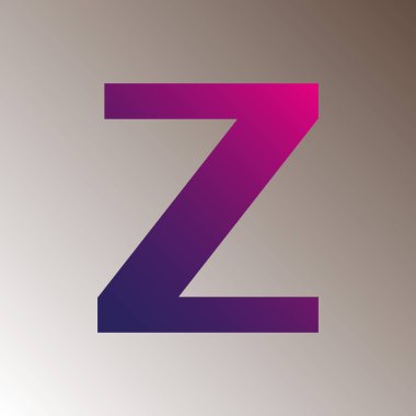 Z text gradient color letter mark logo template vector design. colorful logotype Z capital letter. Alphabet Z letter t-shirt design. 