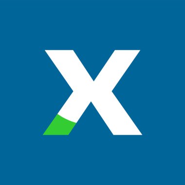 X letter mark logo design template element. Simple X text brand identity vector design.