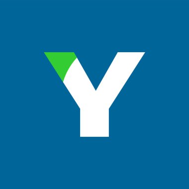 Y letter mark logo design template element. Simple Y text brand identity vector design.