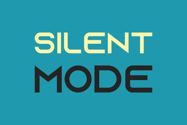 Silent Mode metin vektör t-shirt tasarımı. Teknoloji konsepti kelime tasarımı. Mavi arkaplan vektör tasarımında çok renkli tipografi. 