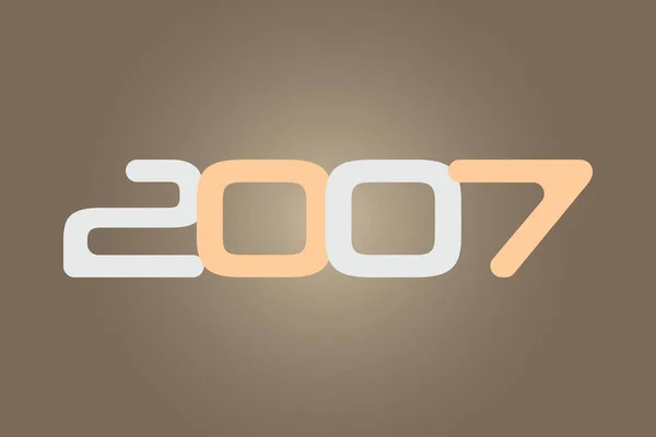 2007年数字排版文字矢量设计的梯度色彩背景 2007历年历史标识模板设计 — 图库矢量图片